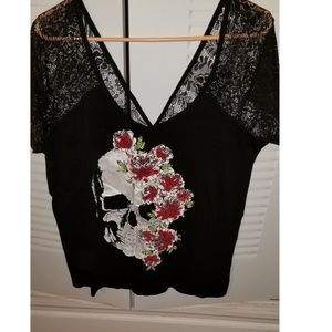 Skull Lace Top